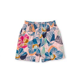 Tea Paperbag High-Waist Shorts, Okinawa Floral
