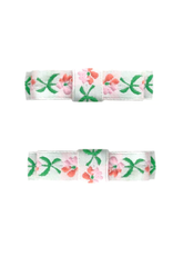 Baby Bling 2 Pk Ribbon Clips Swedish Floral