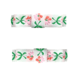 Baby Bling 2 Pk Ribbon Clips Swedish Floral