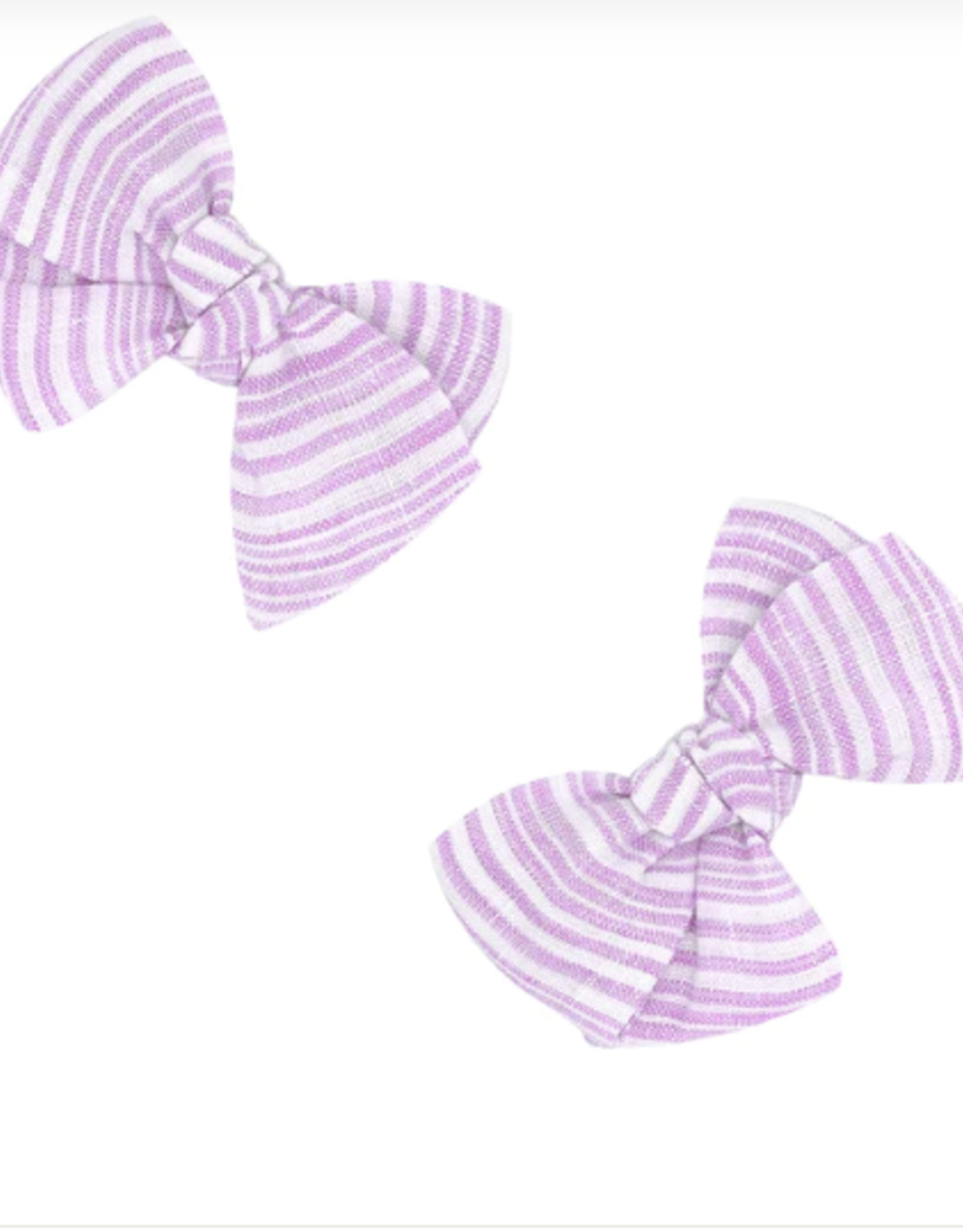 Baby Bling 2 Pk Baby Bloom Clips Wisteria Linen Stripe