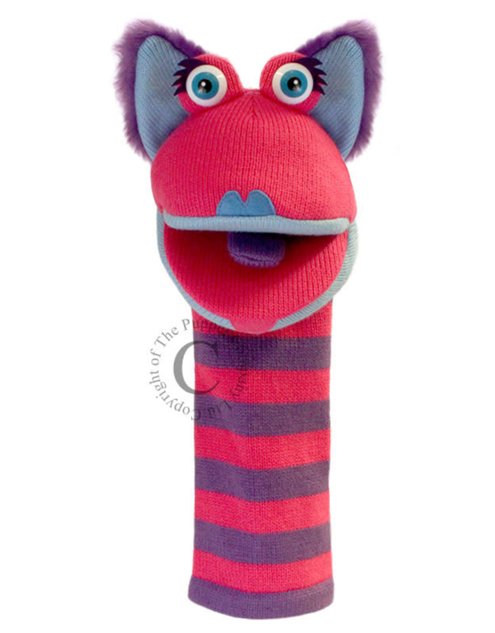 Knitted Puppet, Kitty, Pink & Purple