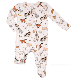 Angel Dear 2 Way Zipper Footie, Farmyard Babies