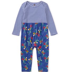 Tea Print Mix Baby Romper, Alpine Wildflowers