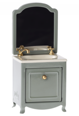 Maileg Sink Dresser with Mirror, mouse, dark mint