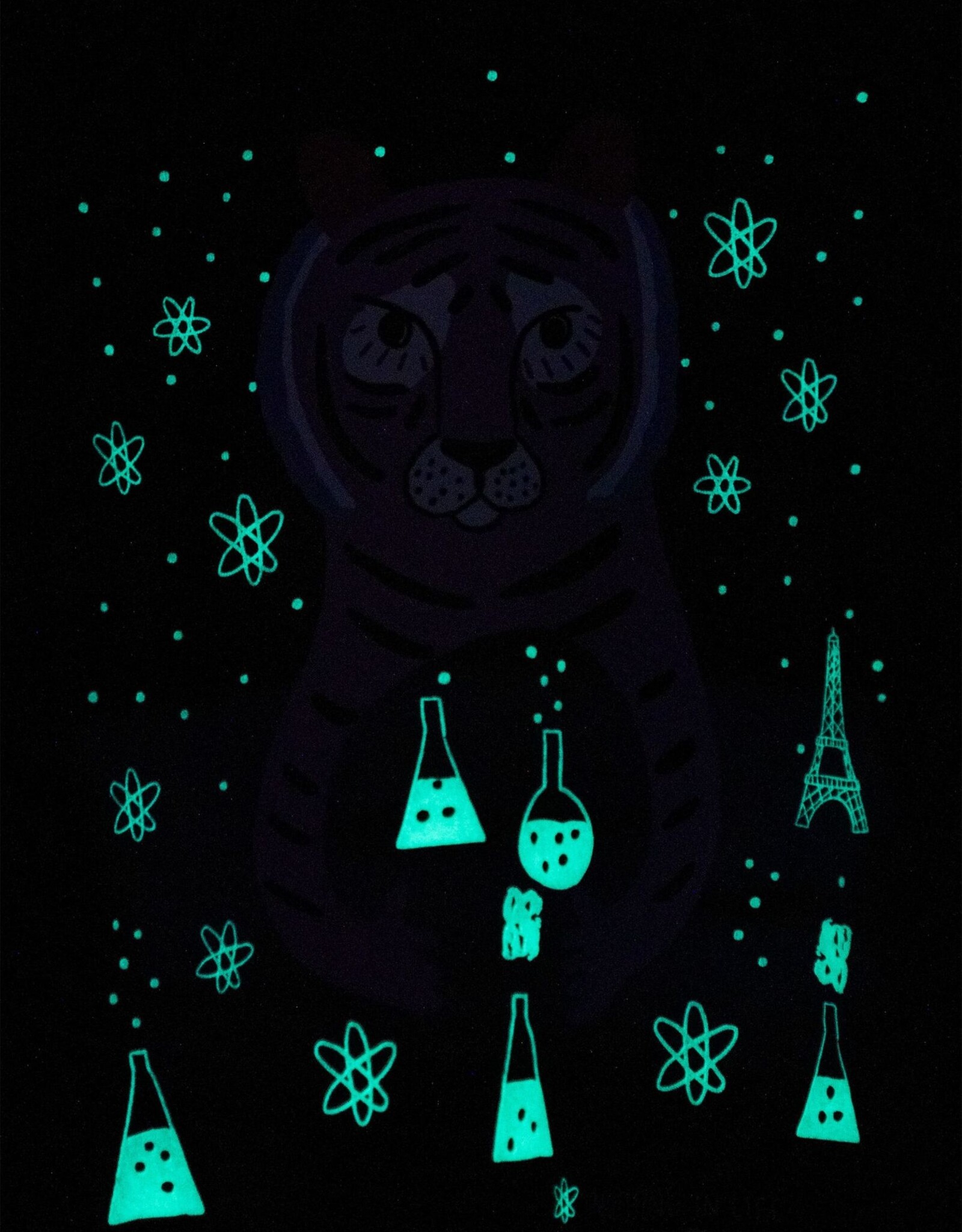 Tea Marie Curie Glow Graphic Tee, Indigo