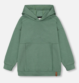 Deux Par Deux Green Brushed Jersey Hoodie