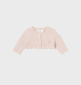 Mayoral Short Cardigan, Soft Pink