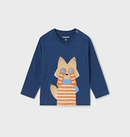 Mayoral Tee, Peek-A-Boo Fox, Navy