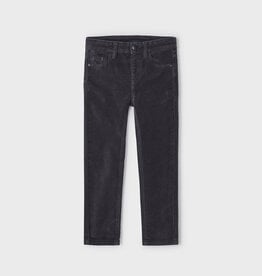 Mayoral Basic Slim Fit Cords, Charcoal