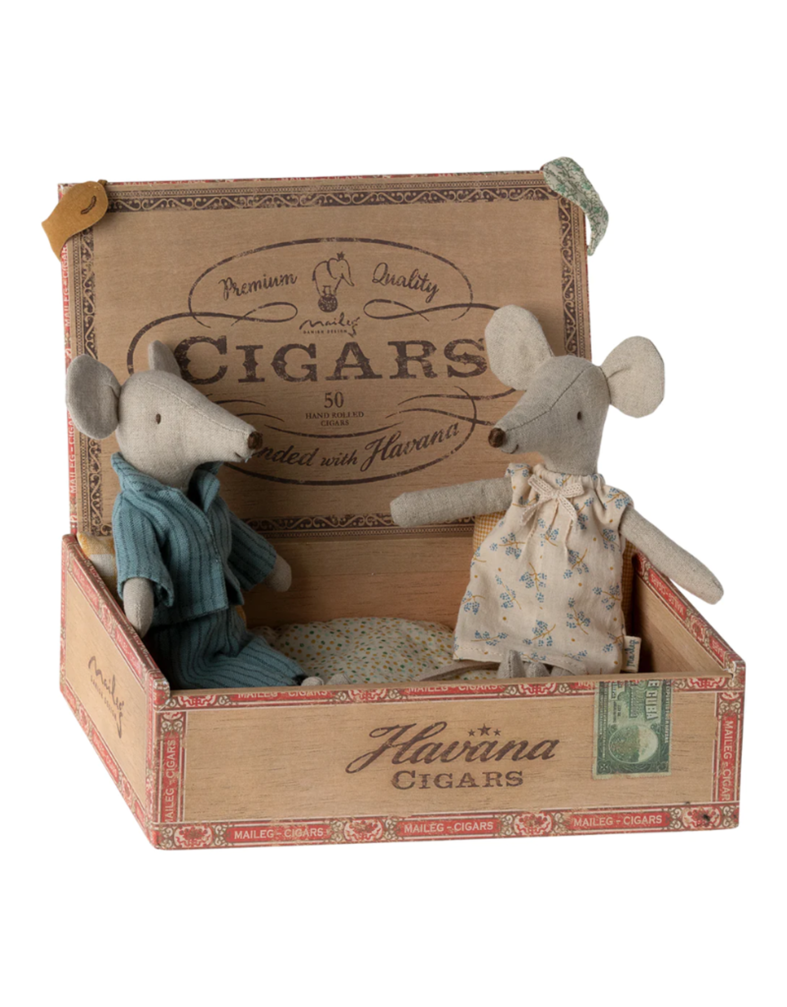 Maileg Mum & Dad in Cigar Box