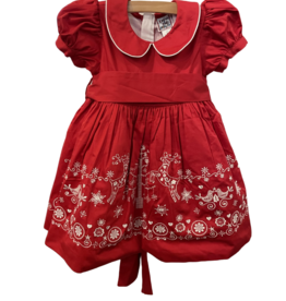 Danish Christmas Dress, Red & White