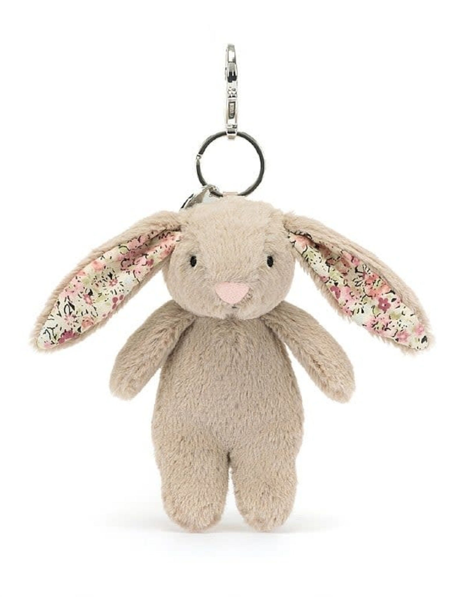 Jellycat Blossom Bunny Bag Charm, Beige