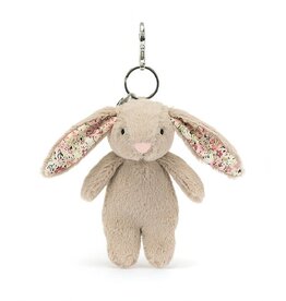 Jellycat Blossom Bunny Bag Charm, Beige