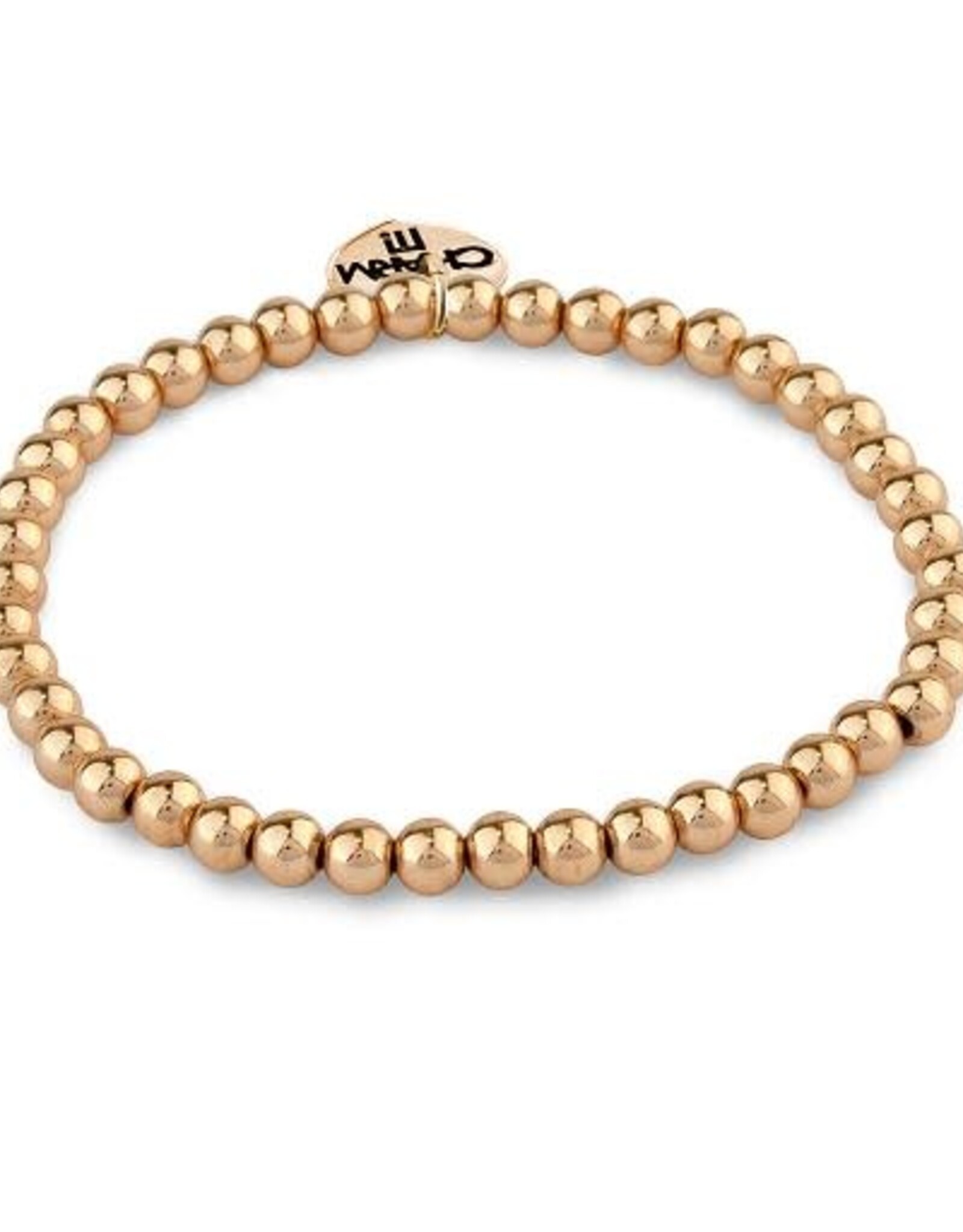 Charm It! Gold Bead Stretch Bracelet