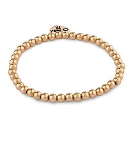 Charm It! Gold Bead Stretch Bracelet