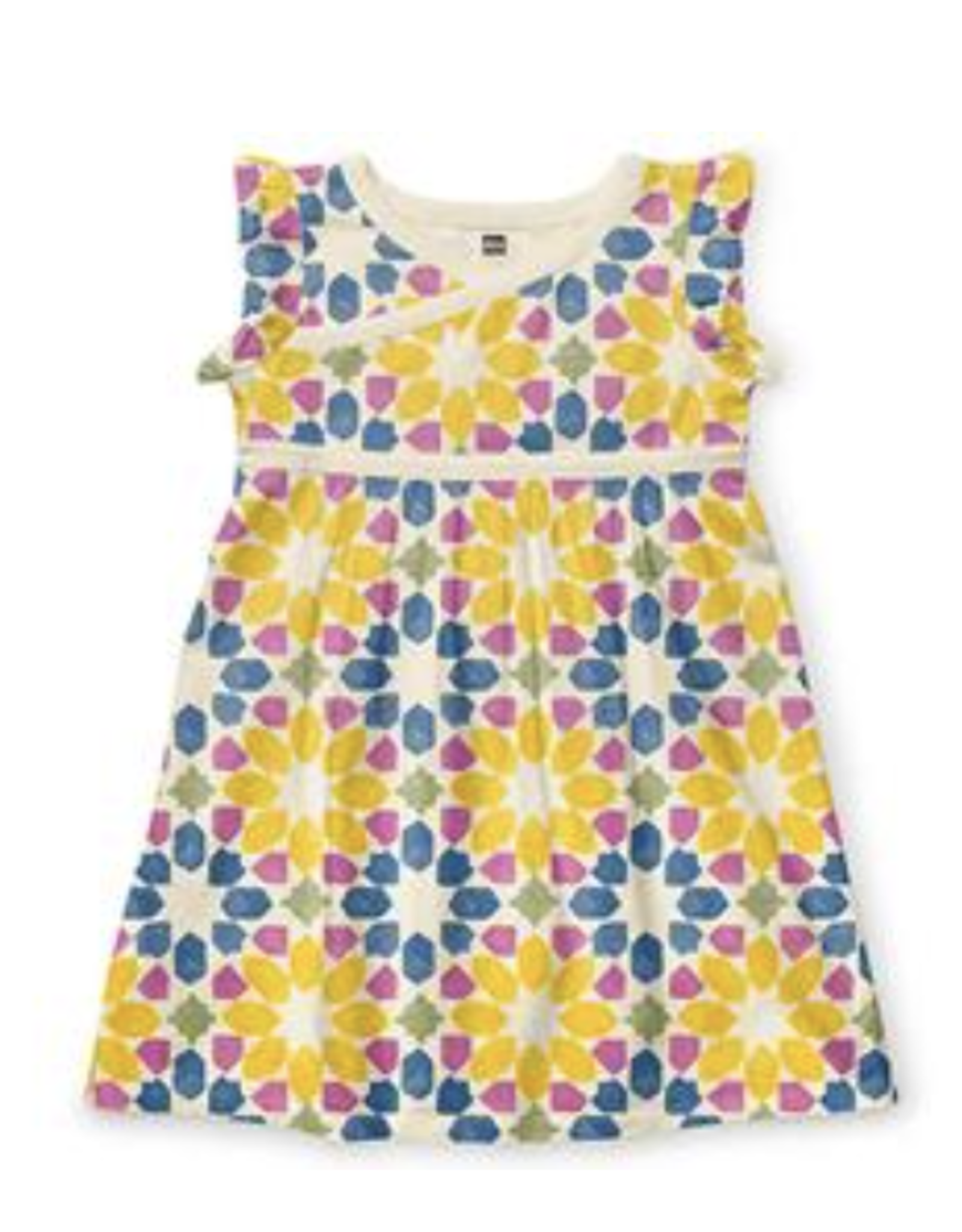 Tea Wrap Neck Dress / Porto Mosaic
