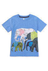 Tea Elephants Graphic Tee / Blue Yarrow