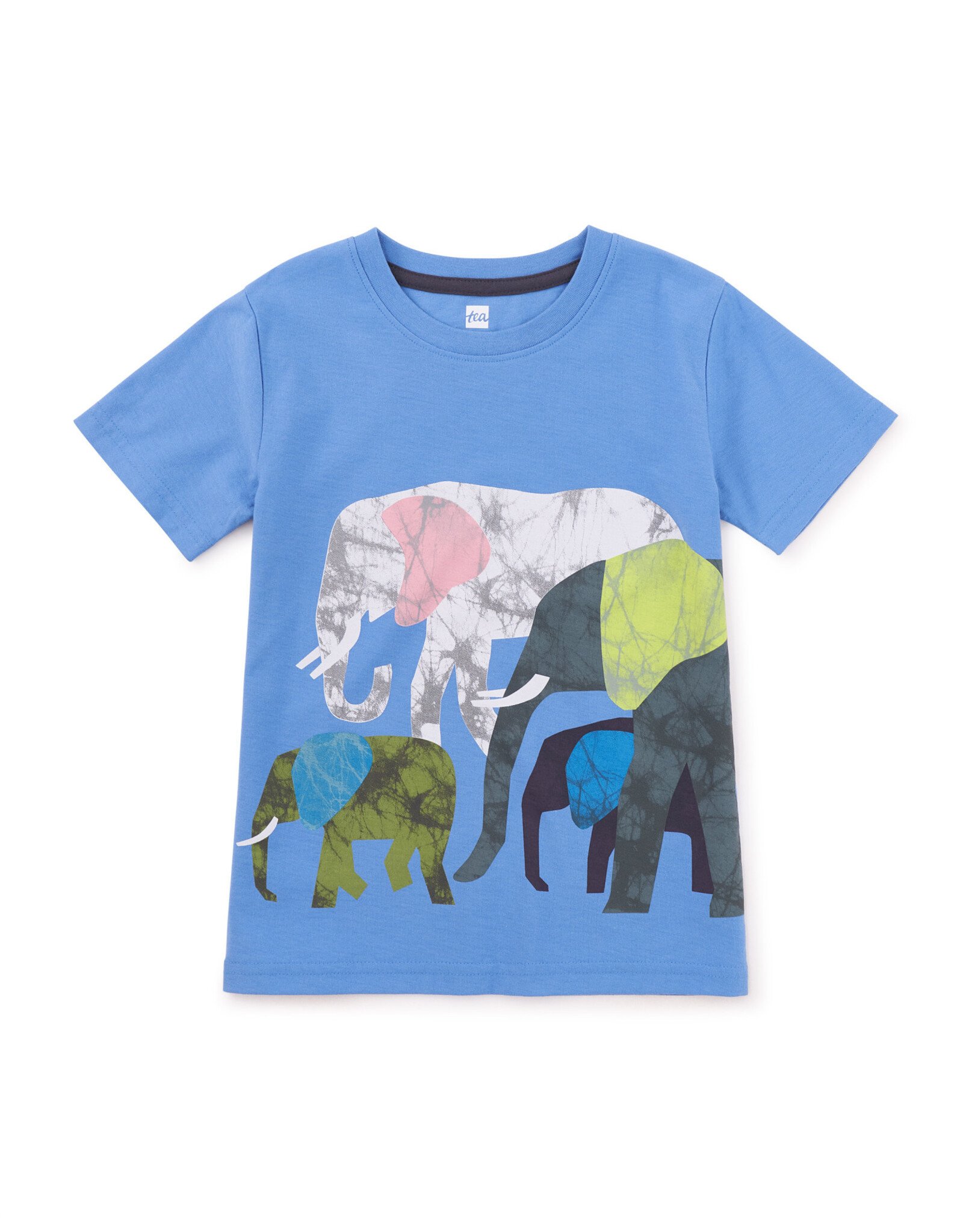 Tea Elephants Graphic Tee / Blue Yarrow