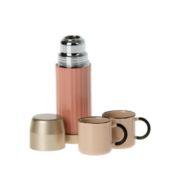 Maileg Thermos and Cups, Soft Coral