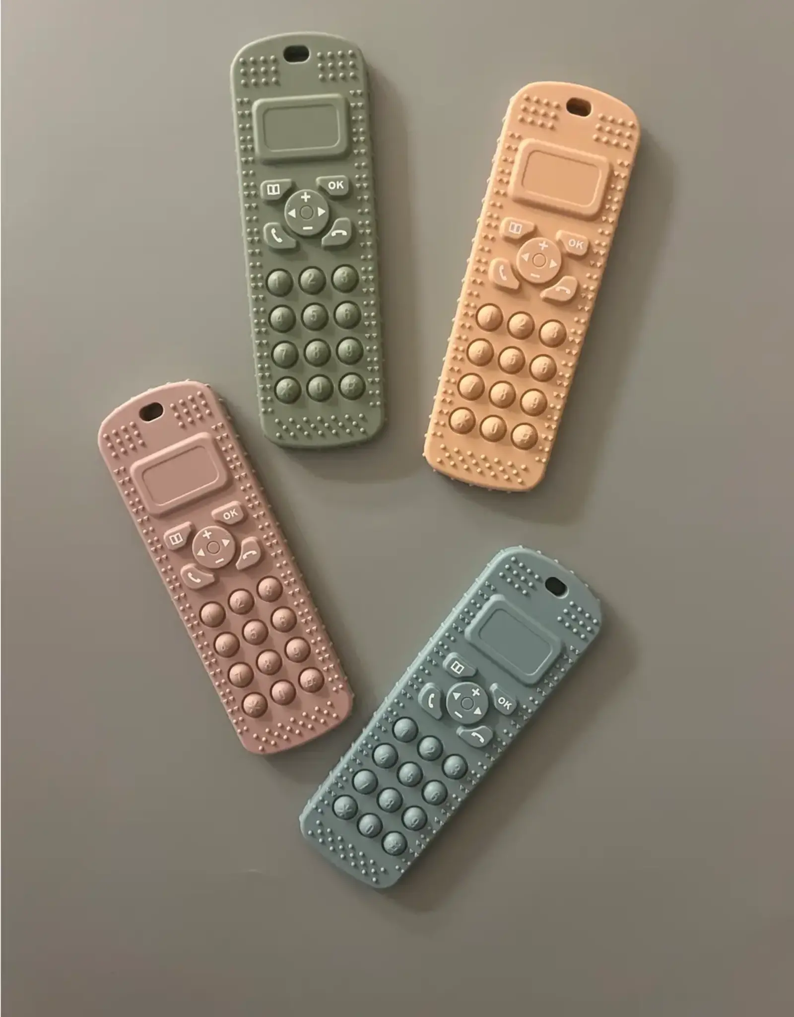 Three Hearts Modern Teething Remote Control Teether