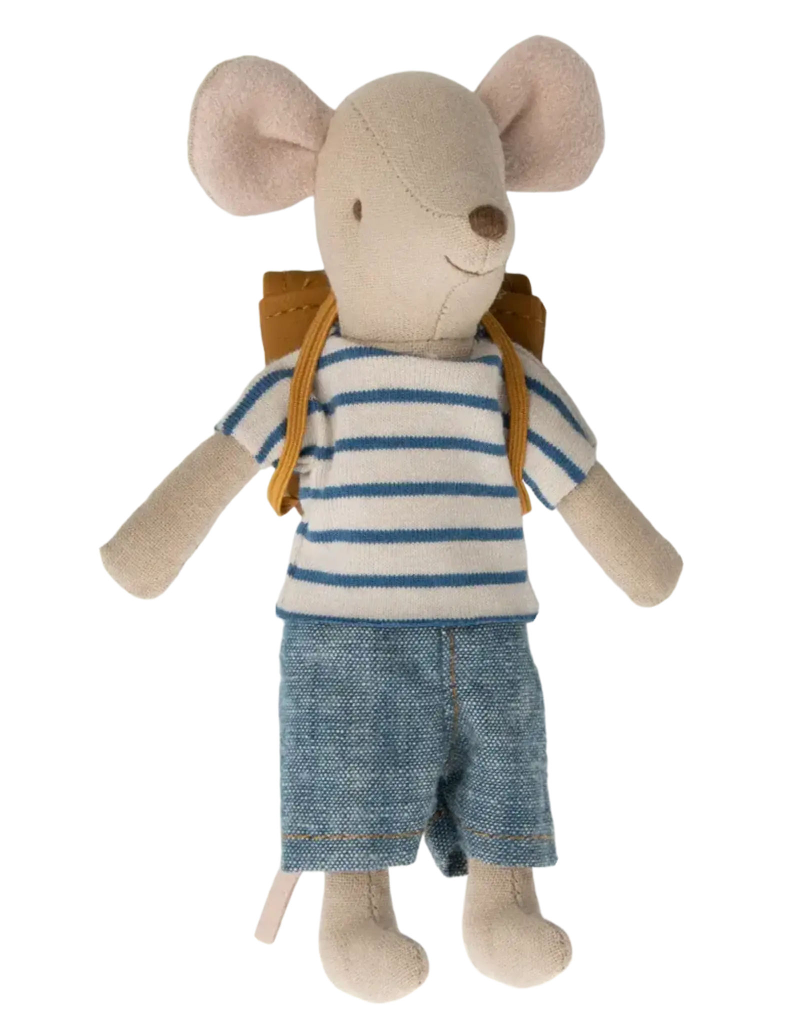 Maileg Tricycle Mouse, Big Brother w/Blue Striped Tee