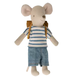 Maileg Tricycle Mouse, Big Brother w/Blue Striped Tee