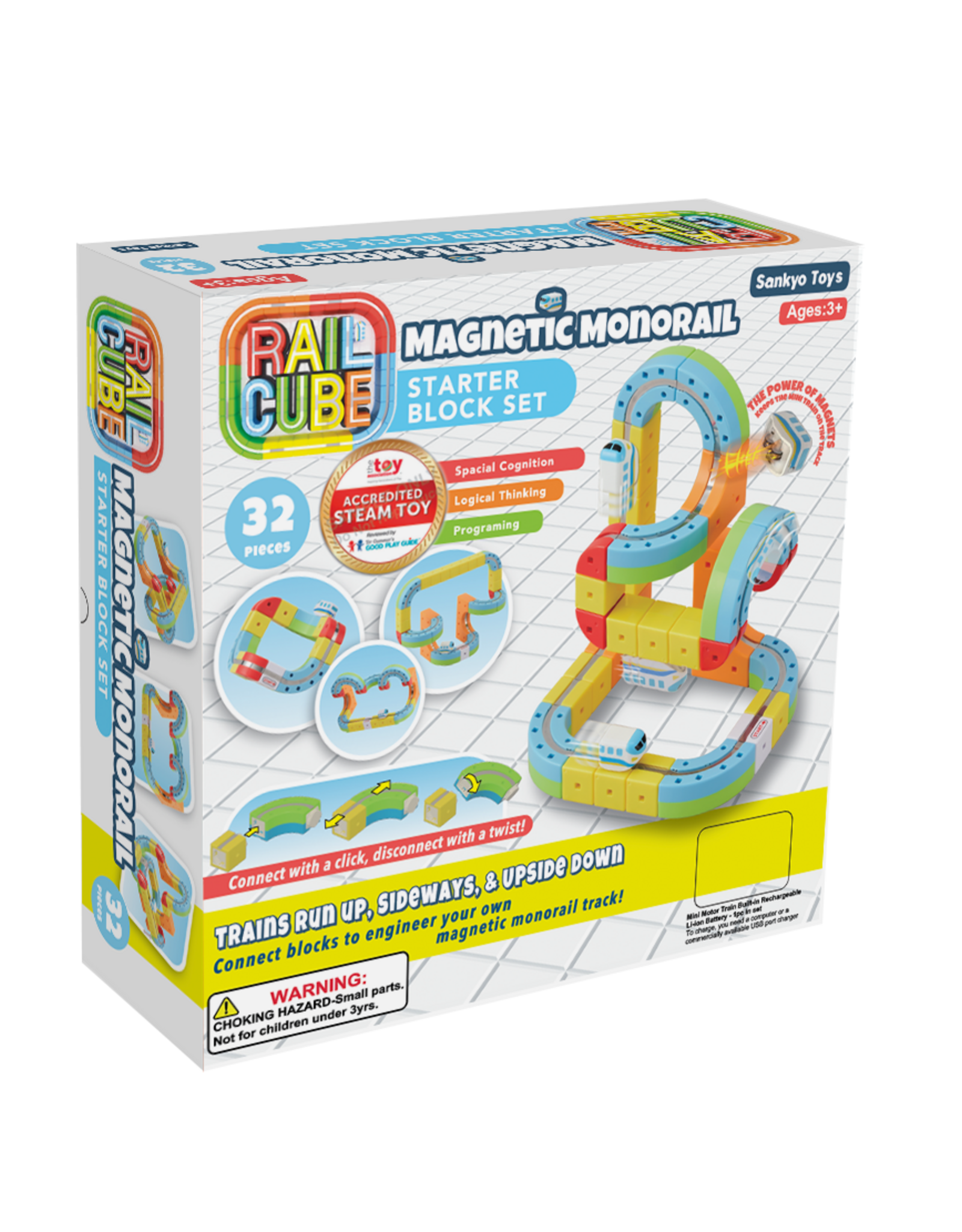 Sankyo Toys Rail Cube Magnetic Monorail Starter Set