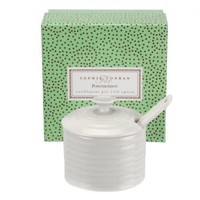 Sophie Condiment Pot with Spoon White
