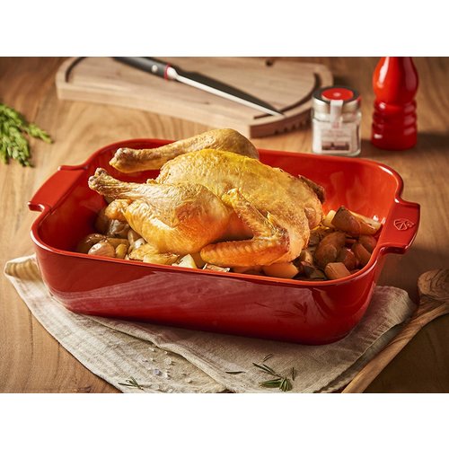 Peugeot APPOLIA Medium Rectangular Baking Dish Red