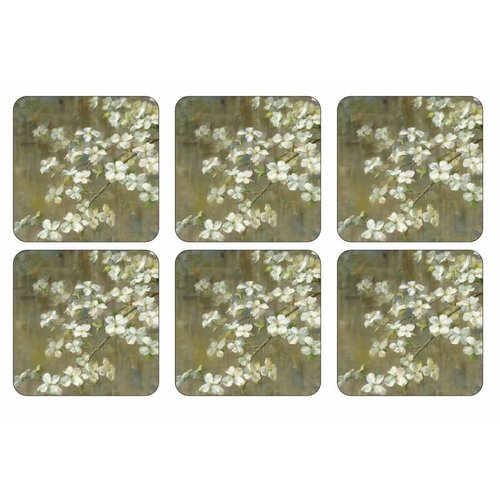 Pimpernel Coasters Dogwood in Spring Set of 6