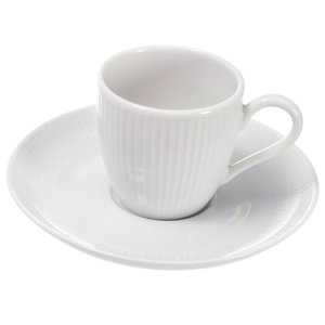 Pillivuyt Plisse Espresso Cup With Saucer