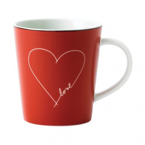Royal Doulton ELLEN DEGENERES Mug Red White Heart Royal Doulton ELLEN DEGENERES Mug Red White Heart