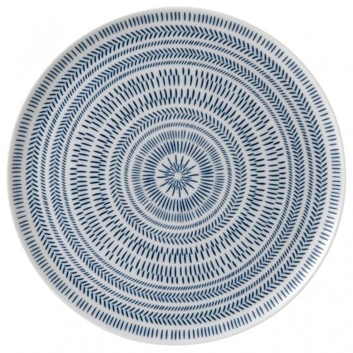 Royal Doulton ELLEN DEGENERES Serving Platter Cobalt Blue Chevron Royal Doulton ELLEN DEGENERES Serving Platter Cobalt Blue Chevron