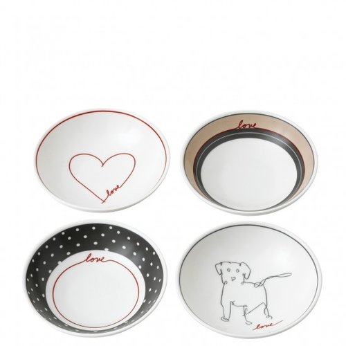 Royal Doulton ELLEN DEGENERES Mixed Signature Bowl 5.5” set/4 Royal Doulton ELLEN DEGENERES Mixed Signature Bowl 5.5” set/4