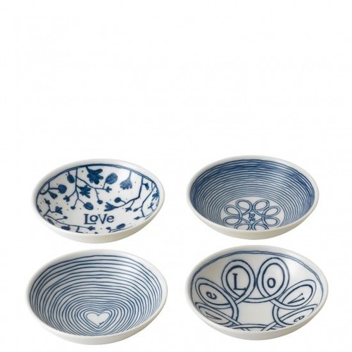 Royal Doulton ELLEN DEGENERES Mixed Blue Love Bowl 5.5” set/4 Royal Doulton ELLEN DEGENERES Mixed Blue Love Bowl 5.5” set/4
