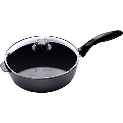 Swiss Made Brands USA SWISS DIAMOND Saute Pan with Lid Induction 3.2 qt/3L. Swiss Made Brands USA SWISS DIAMOND Saute Pan with Lid Induction 3.2 qt/3L.