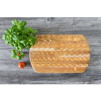 Larch Wood Curved End Cutting Board