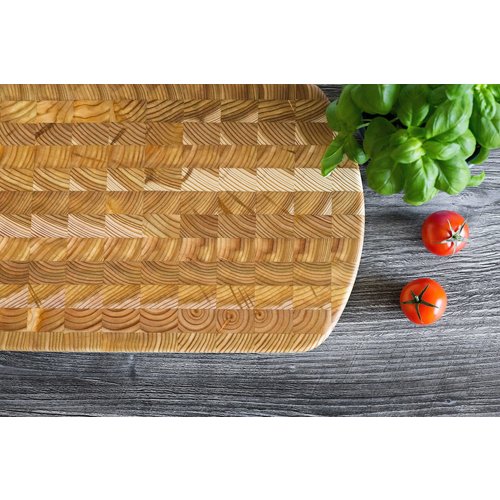 LARCH WOOD Larch Wood Curved End Cutting Board LARCH WOOD Larch Wood Curved End Cutting Board