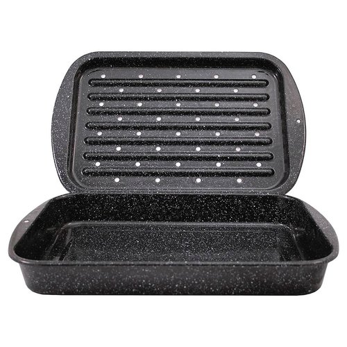Graniteware GraniteWare Roaster/Broiler Pan 2 Pieces Graniteware GraniteWare Roaster/Broiler Pan 2 Pieces