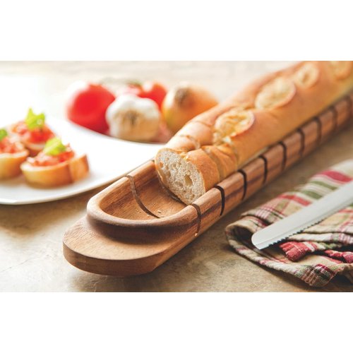 Ironwood Gourmet Baguette Miter Bread Server Acacia Wood