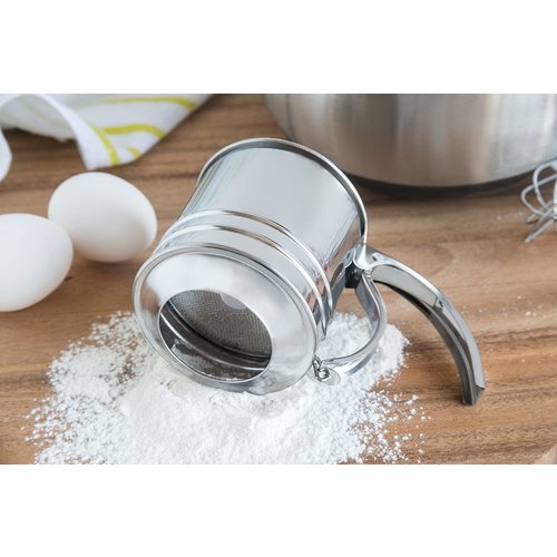 Fox Run Flour Sifter Stainless Steel 1 Cup TRIPLE SIFTER