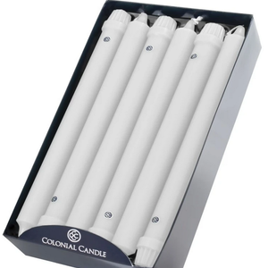 Colonial Candle Colonial Taper Candle 10 Inch White