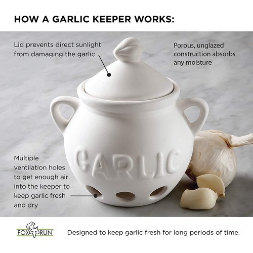 Fox Run Garlic Keeper White