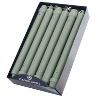 Colonial Taper Candle 10 Inch Colonial Green