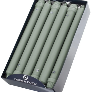 Colonial Candle Colonial Taper Candle 10 Inch Colonial Green
