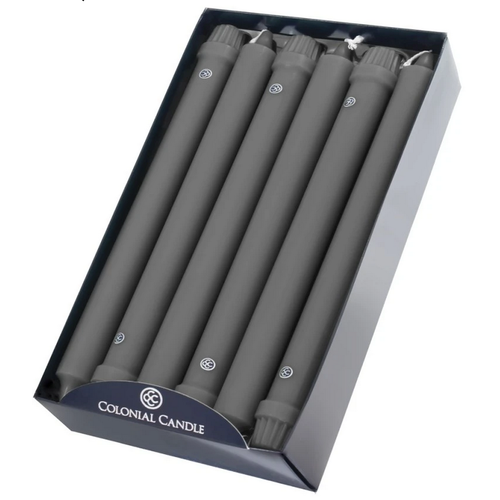 Colonial Candle COLONIAL Taper Candle 10” Charcoal Colonial Candle COLONIAL Taper Candle 10” Charcoal