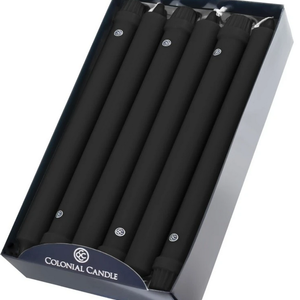 Colonial Candle Colonial Taper Candle 10 Inch Black