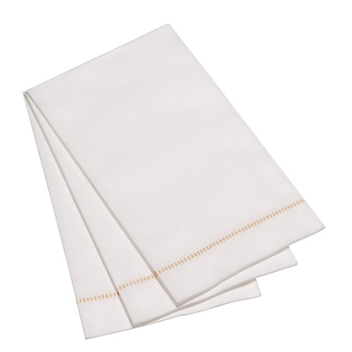 David Shaw Tableware Guest Towel Hemstitch-Golden David Shaw Tableware Guest Towel Hemstitch-Golden