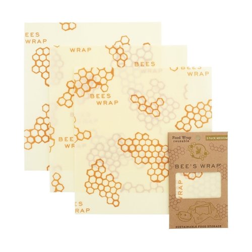 Bee's Wrap BEE-HIVE MEDIUM WRAP/ SET OF 3 Bee's Wrap BEE-HIVE MEDIUM WRAP/ SET OF 3