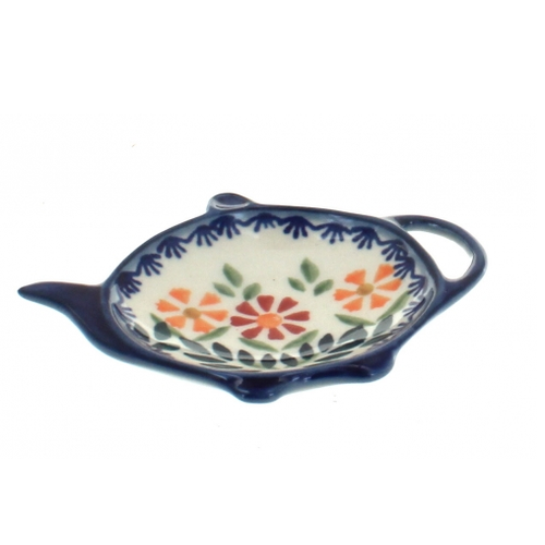Polish Pottery Tea Bag Rest Spring Morning Polish Pottery Tea Bag Rest Spring Morning